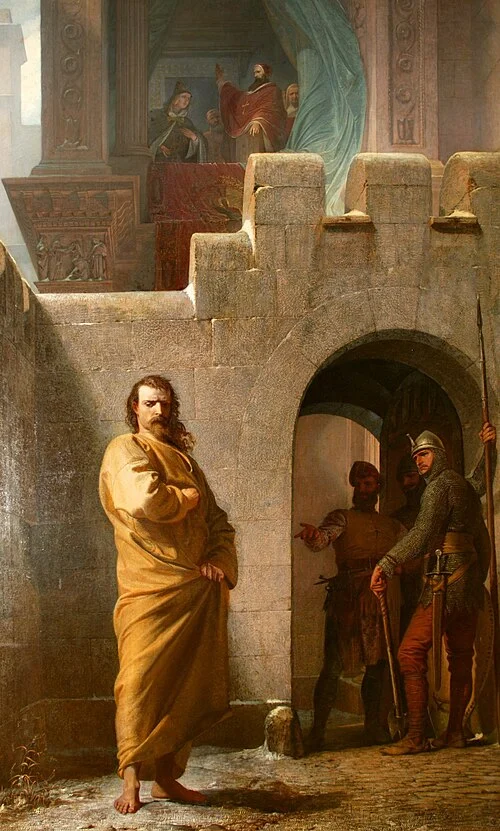 Canossa, 1077 — the emperor waits in the snow
